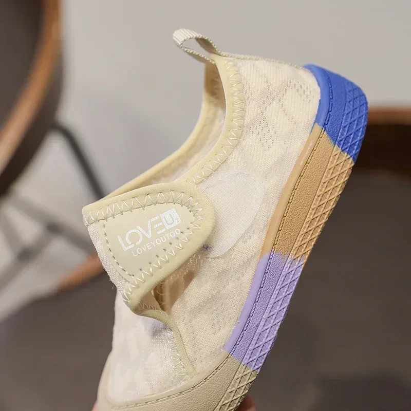 Zapatillas de deporte para niños y niñas, zapatos informales antideslizantes, de malla transpirable, para verano - imagen 4