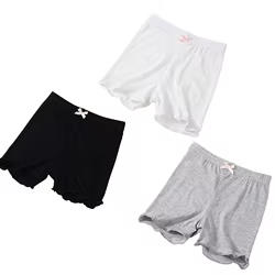 3 unids/pack de pantalones cortos de verano para niñas, pantalones de seguridad para niños, ropa interior Adorable, calzoncillos cortos con lazo bonito para niñas jóvenes