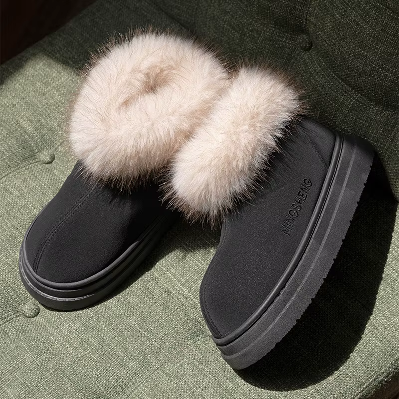 Botas de nieve infantiles piel sintética sin cordones - imagen 5