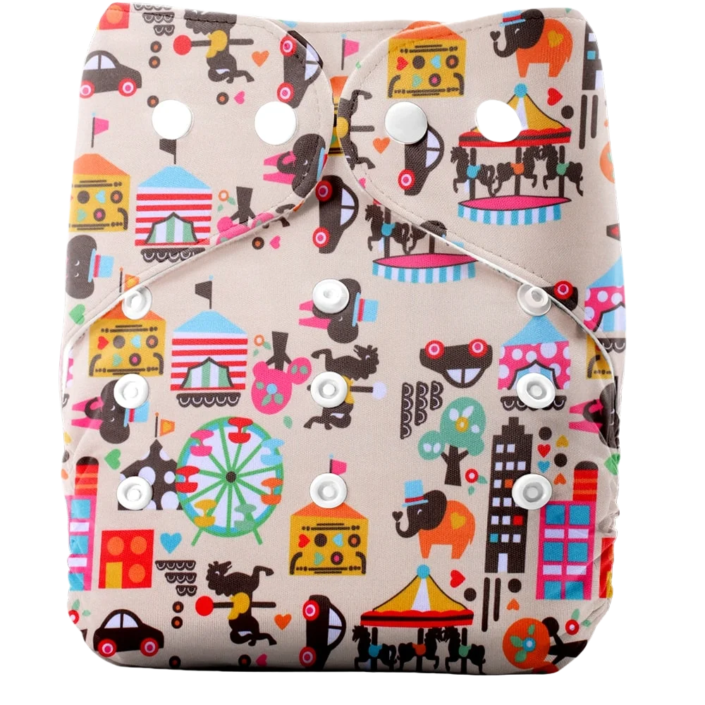 Pororo Pañal de tela para bebé, forro polar ajustable, lavable, impermeable, transpirable, reciclable, adecuado para niños de 1 a 3 años - imagen 4