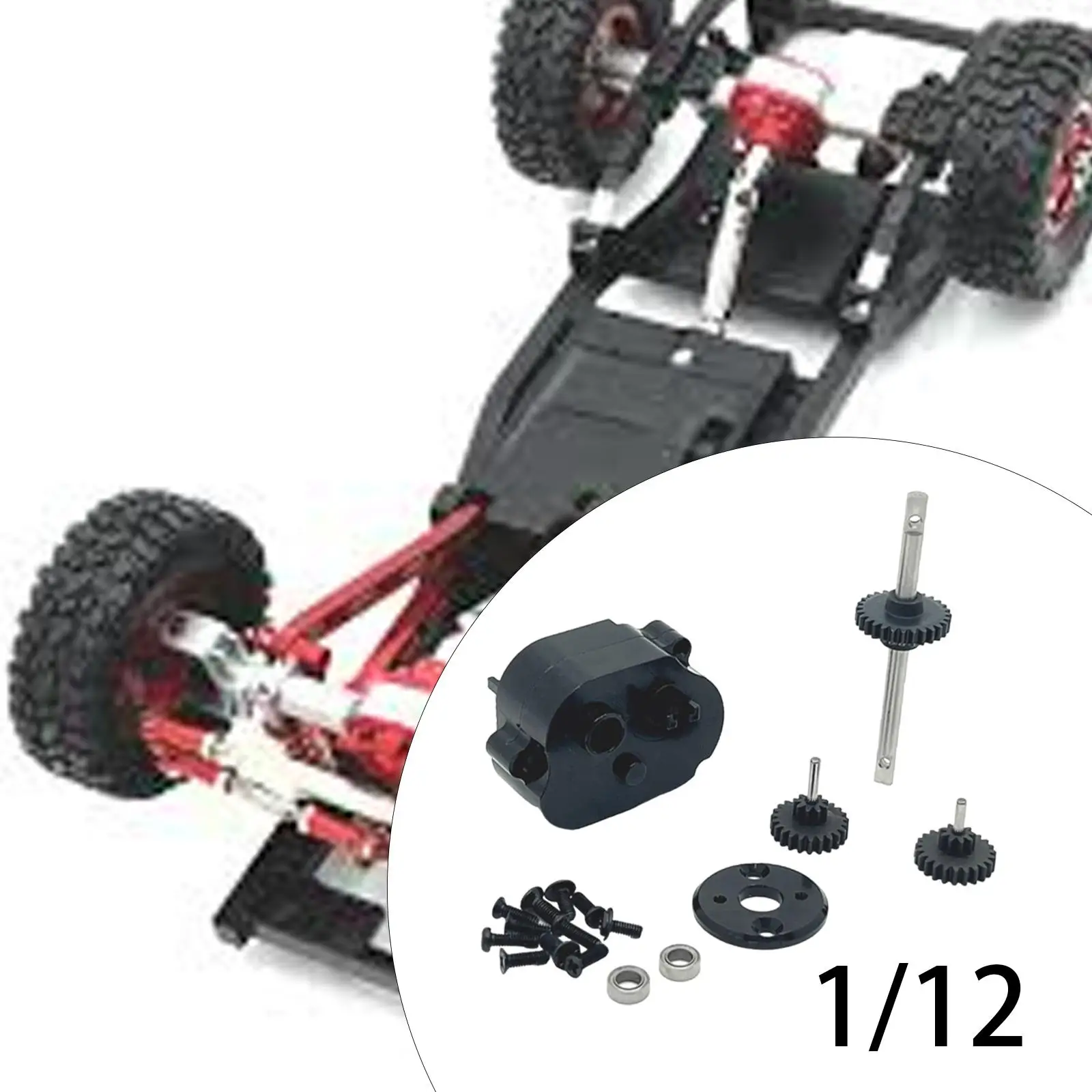 1:12 RC Car Medium Wave Box Assembly Upgrade Accessories Center Gearbox RC Model Vehicle Parts for MN78 LC79 MN98 MN168 Buggies