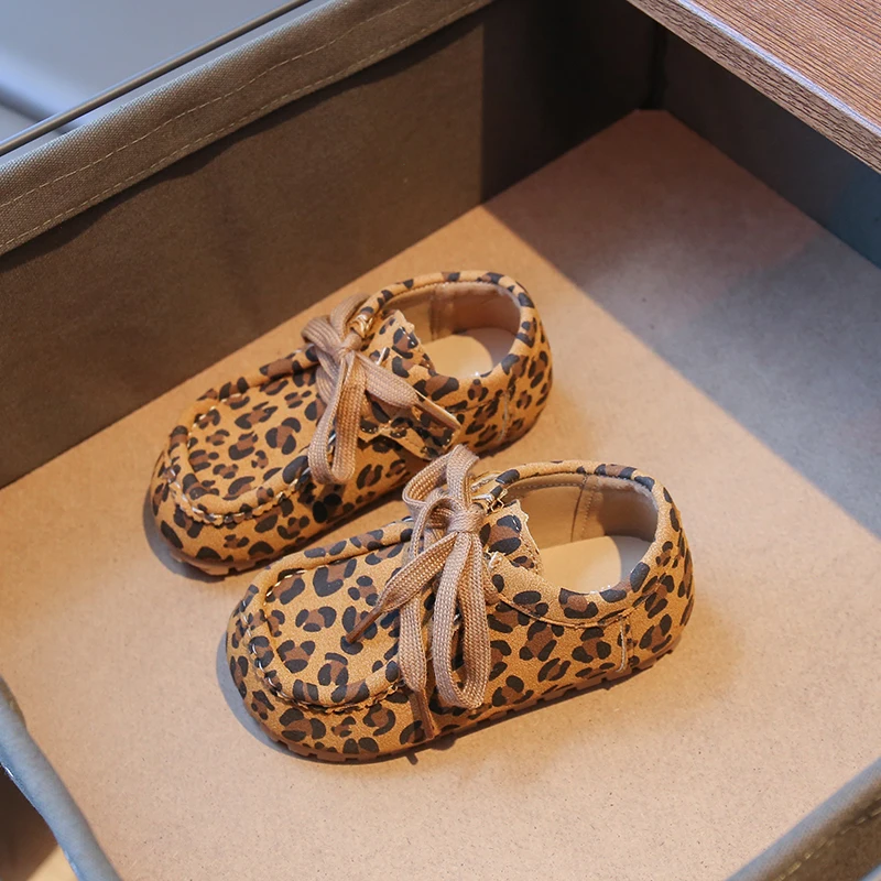 Primavera otoño, zapatos informales para bebés, niños y niñas, zapatos con estampado de leopardo para niños, zapatos antideslizantes de suela blanda para niños pequeños - imagen 2