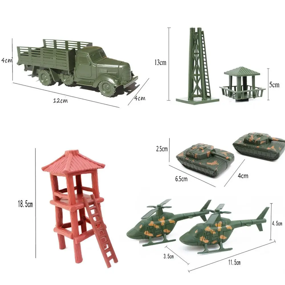 Juego de accesorios de escena militar para niños, Base del ejército alemán, alambre de púas, bloque de construcción, valla de aislamiento, red, piezas de puerta, MOC, Juguetes - imagen 4