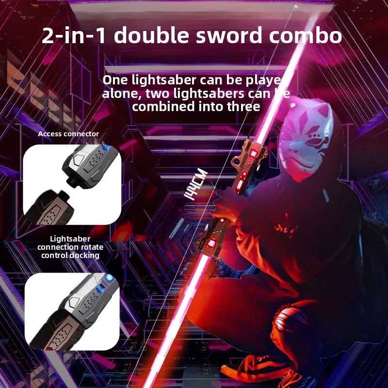 Espada de juguete telescópica con luces y música para niños - imagen 3