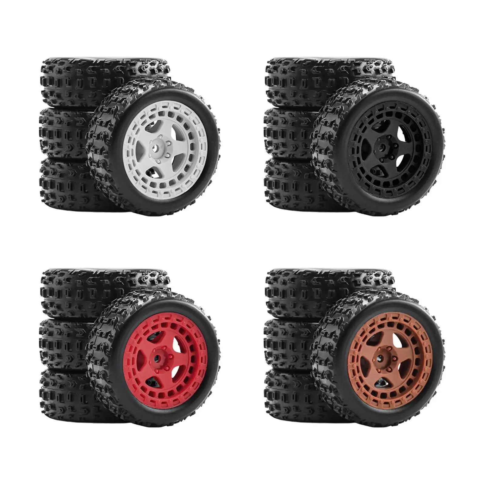 4Pcs Wheels and Tires 2.7x1inch for 1/18 2S 223S RC Truck Lightweight Sturdy