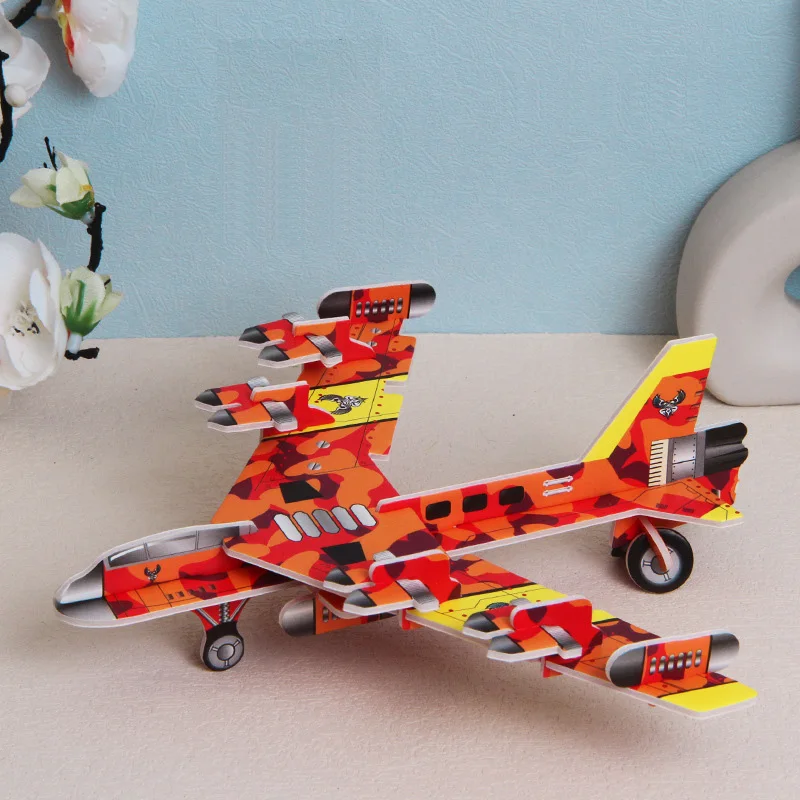 Rompecabezas 3d de tarjeta de papel, rompecabezas de avión, helicóptero de combate, modelo de padre e hijo, juguetes educativos hechos a mano, bricolaje - imagen 5