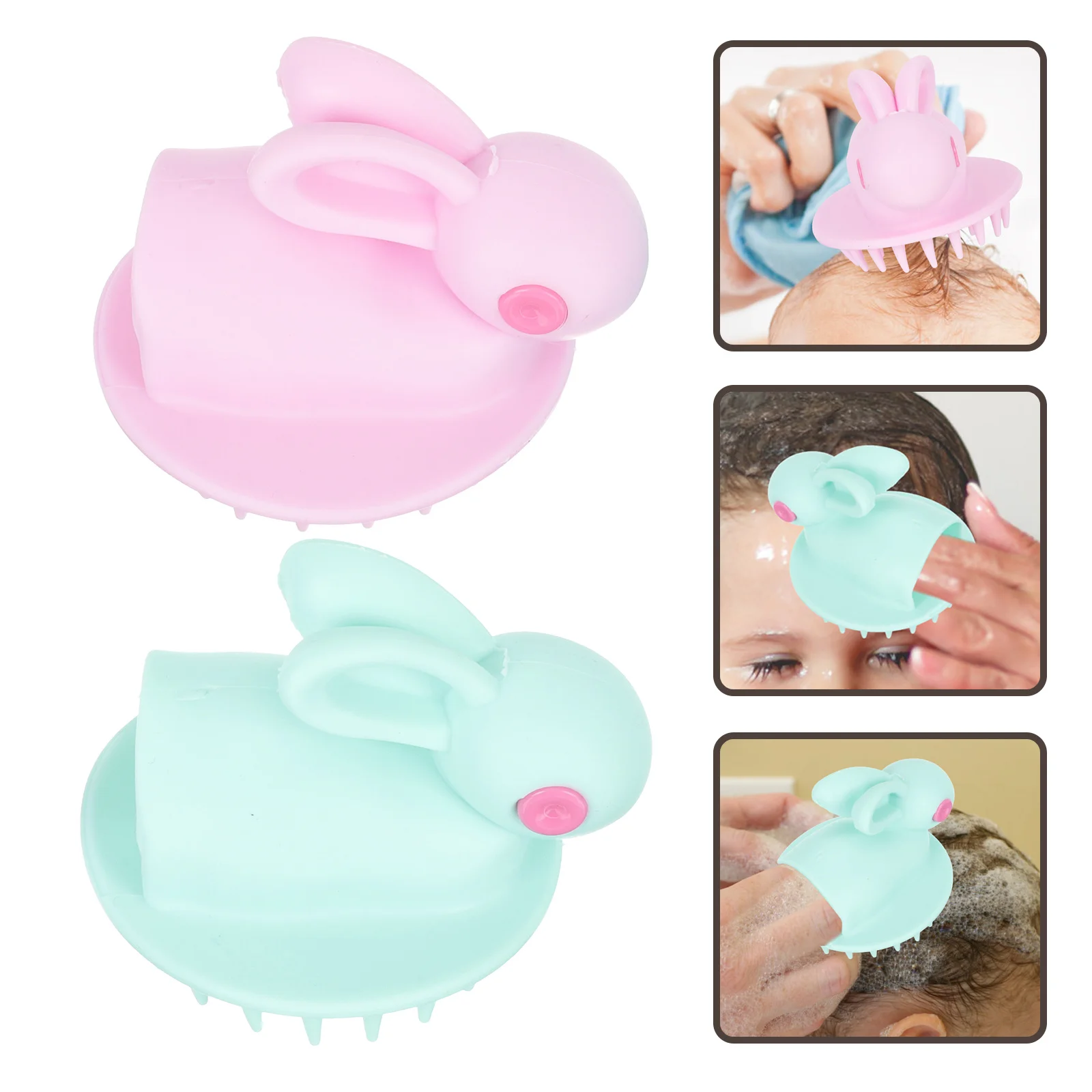 2 uds cepillo para el cuero cabelludo de bebé herramienta de limpieza de cabeza para niños lavado de cabello depurador de baño limpieza profunda champú sensible a la piel