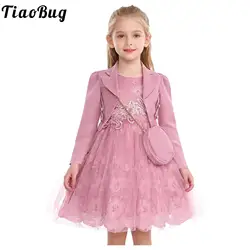 Vestido de tul bordado floral sin mangas para niña – Celebraciones