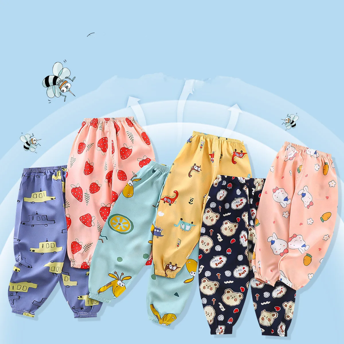 Pantalones de pierna ancha antimosquitos para niñas de verano - imagen 2