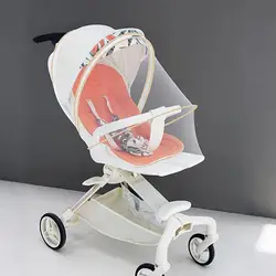 Cubierta de red para cochecito, red para cuna de bebé, cremalleras bidireccionales, barrera de protección plegable, parasol para parque infantil, cama, Camping, jugar y trotar