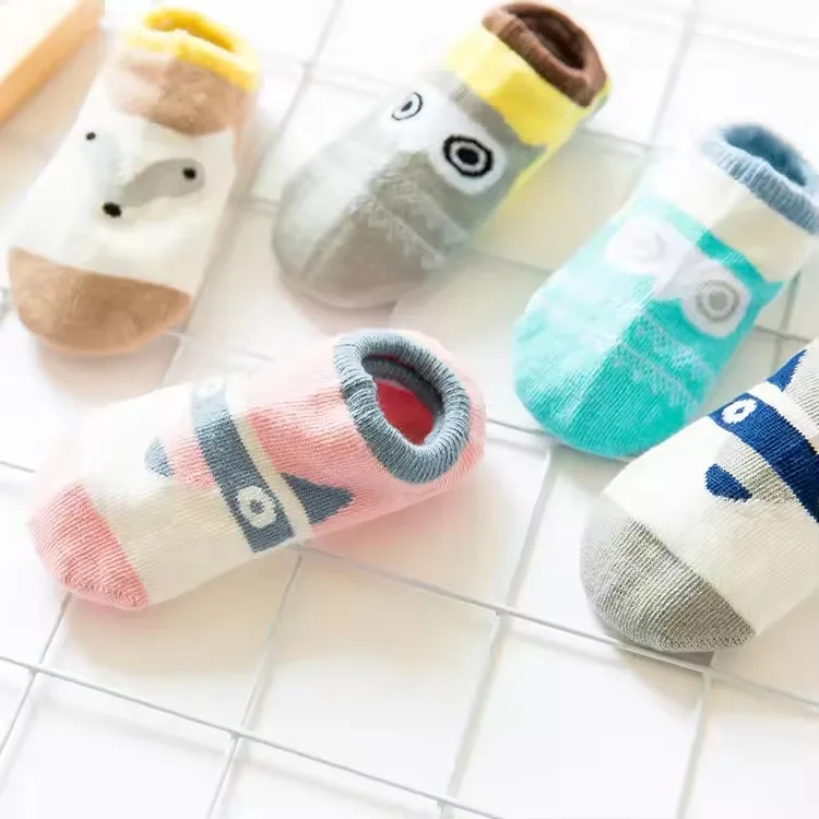 Calcetines de verano transpirables cómodos para niños con patrón búho - imagen 3