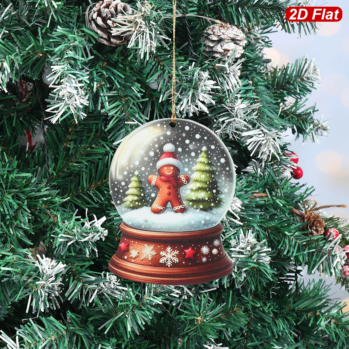 Colgante de madera para árbol de Navidad, decoración para fiesta de Navidad, colgante de Papá Noel de Navidad 2025, regalo de Año Nuevo 2026 - imagen 4