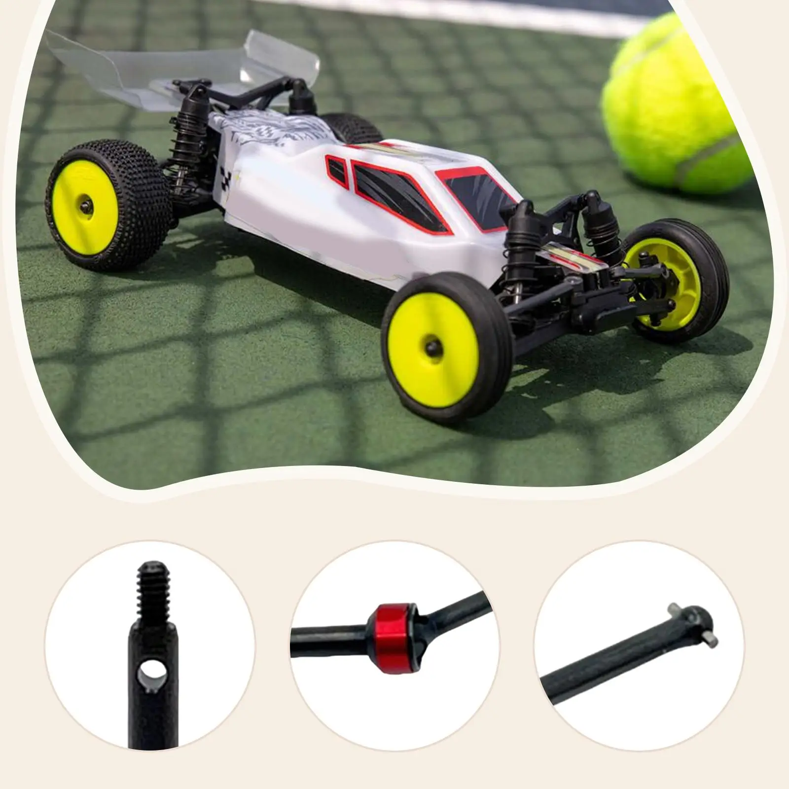 Kit de actualización de eje y eje de transmisión, pieza de repuesto de Metal para coches RC para Wltoys 1/24 244016, accesorio profesional, piezas de repuesto resistentes - imagen 5