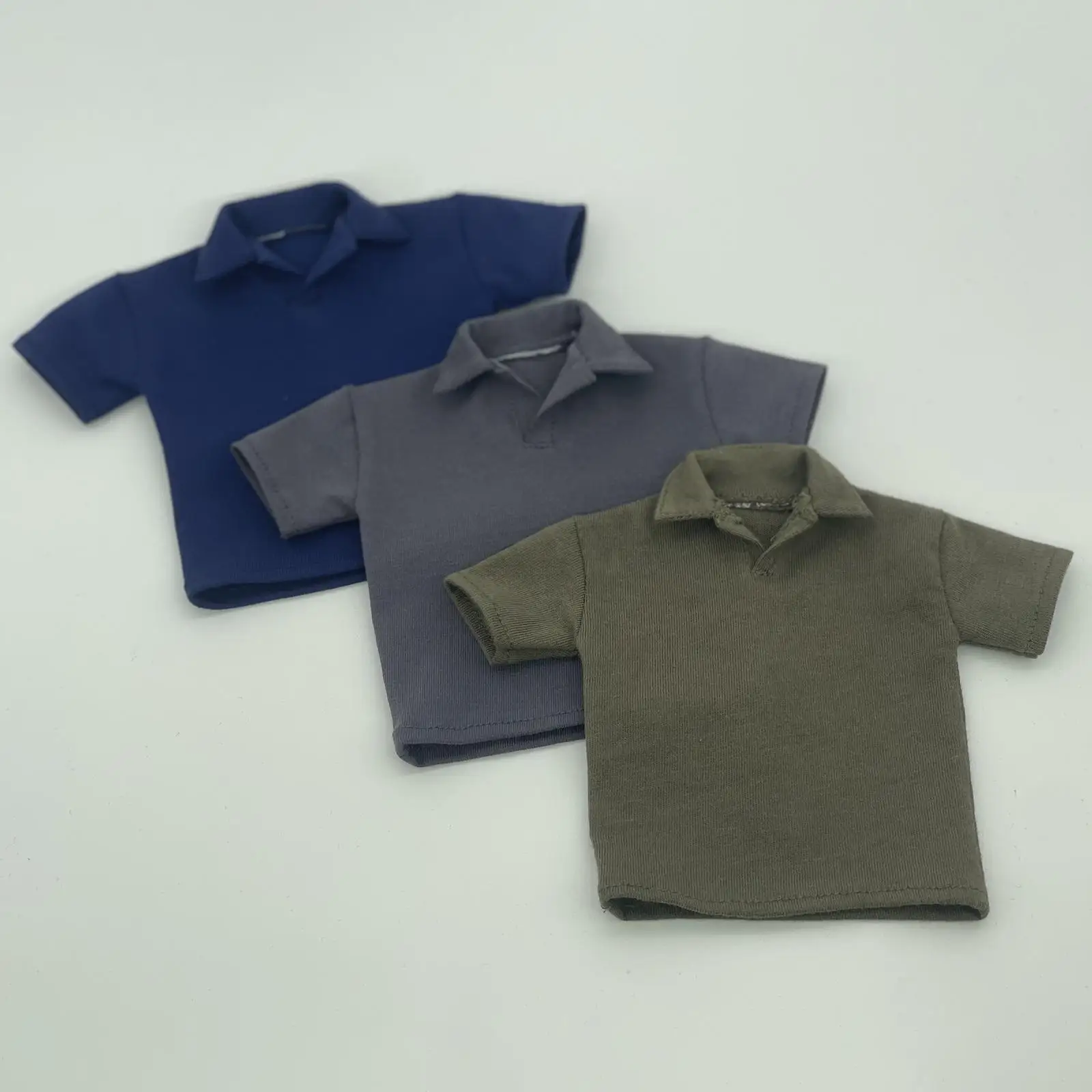 1/6 Scale Male Lapel T Shirt Practical Convenient Cloth Dress up 1:6 Male Figure Lapel T Shirt for 12in Male Figures Doll Model