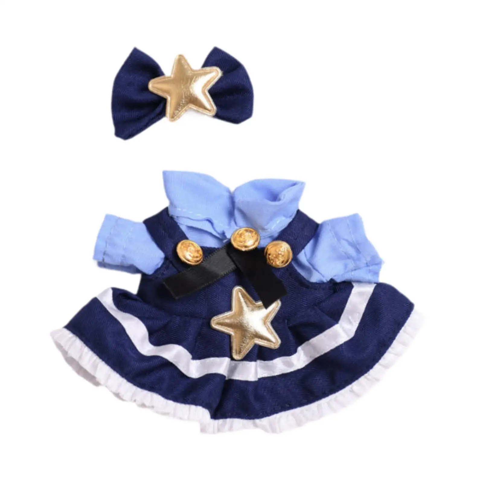 15cm Doll Clothes Dress up Gifts Comfortable Costumes with Hair Accessories Pretend Play Stylish DIY Doll Dress Doll Outifits