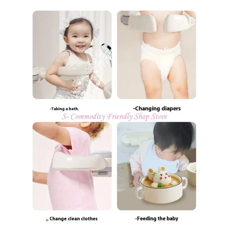 85AE Soporte ergonómico para baño pie para bebé, abrazadera ajustable para bebés 6 a 36 meses - imagen 5
