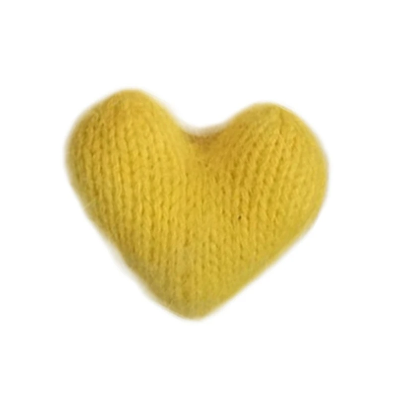 mohair heart-yellow