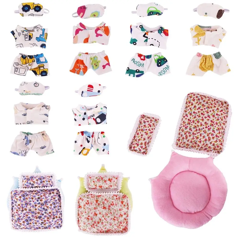 Ropa de moda de felpa de 17cm, juego de cama informal para muñecas, juego de accesorios para Mini muñecas DIY, juguetes de regalo para niños - imagen 3