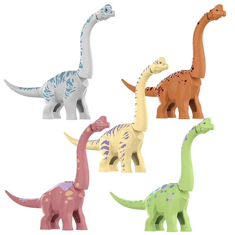 Mini figuras de dinosaurios para niños, bloques de construcción de ensamblaje, modelo de dinosaurios, rompecabezas, juguete, ladrillos de dinosaurio - imagen 2
