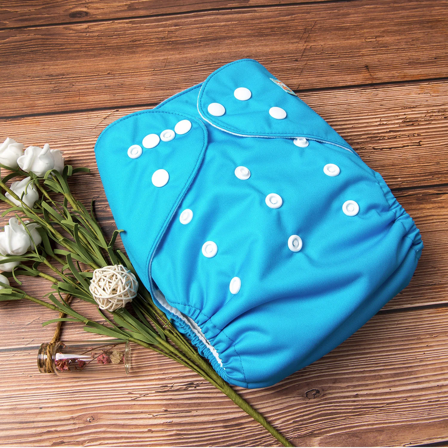 AlvaBaby pañal reutilizable de bolsillo liso para bebé - imagen 5