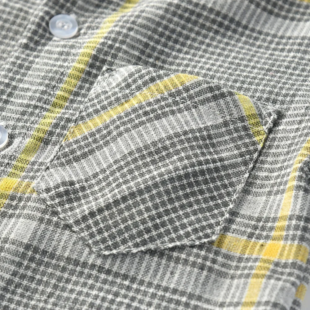 Conjunto de camiseta y pantalones cortos para bebé, camisa de algodón de manga corta a cuadros de estilo europeo y americano y pantalones cortos con tirantes, 70-130cm - imagen 5