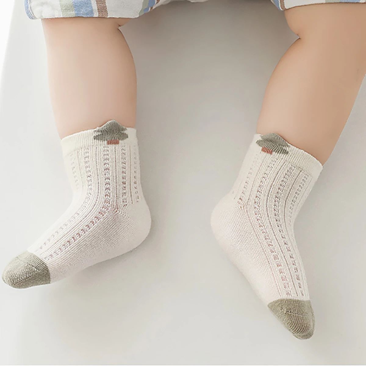 3 par/set nuevo lindo bebé calcetines de malla media verano recién nacido niño sólido calcetín elástico para niños niñas calcetines de algodón sin hueso 0-5Y - imagen 3