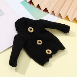 Ropa para muñecas suéter de cuello alto hecho a mano