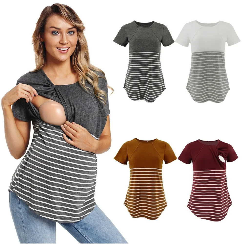 Blusa premamá de manga larga para amamantar – Ropa de maternidad