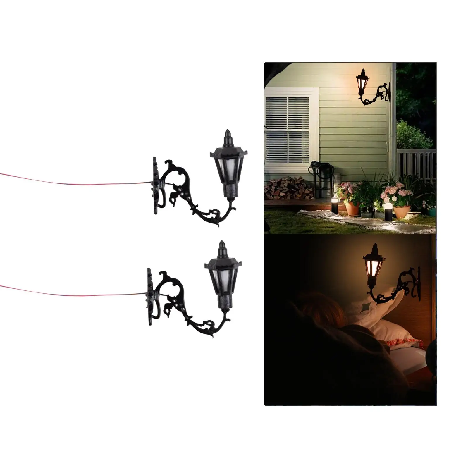 2x2x Mini Toy Lamp Toy Accessory 1:12 Scale Vintage Wall Lamp Models Furniture