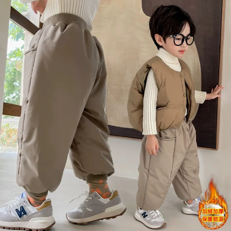 Pantalones acolchados para bebé – Algodón grueso de invierno - imagen 3