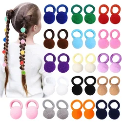 Gomas de pelo con pompones para niñas – Sets multicolores para el cabello