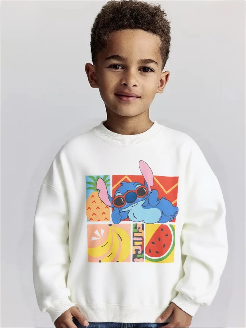 Sudaderas de punto bonitas, ropa de otoño de Disney, Tops de manga larga para niños, Sudadera con capucha de cuello redondo, jerséis simples y versátiles para niños pequeños - imagen 3