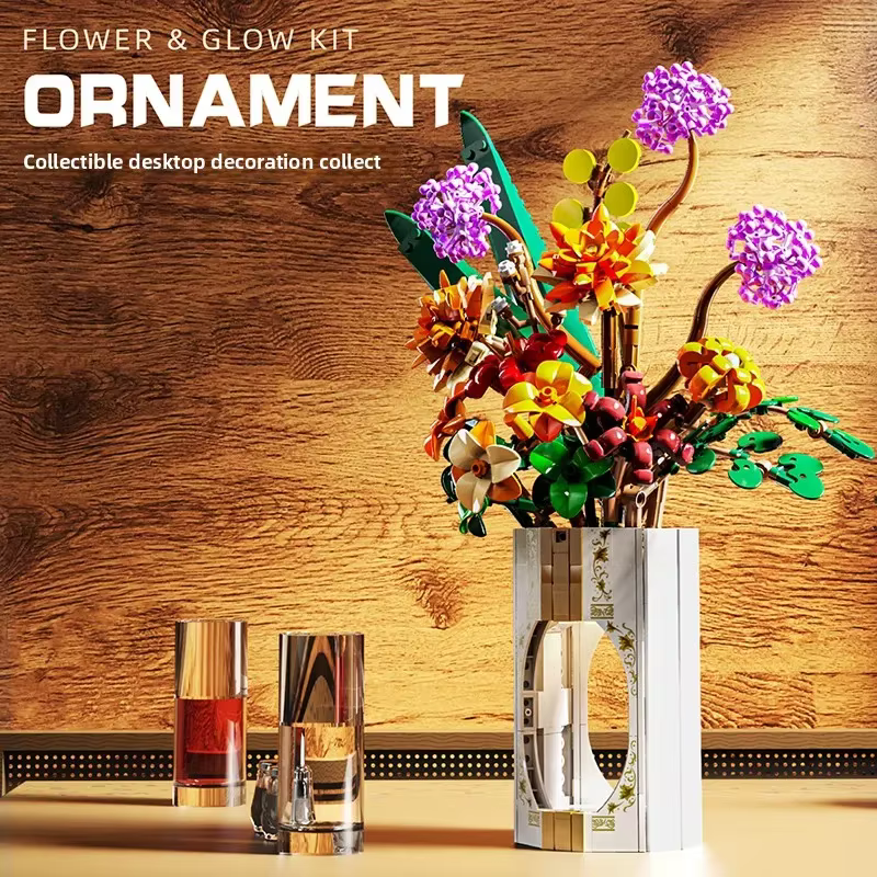 Bloques de construcción flores luminoso para niñas – Juguete creativo - imagen 3