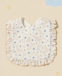 Conjunto diadema y babero bandana para bebé niña con lazo rosa