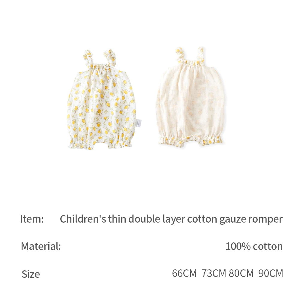 HappyFlute-Pelele con estampado de muselina para bebé, pelele transpirable de algodón con gorro, Chaleco con volantes, ropa para recién nacido, 0-2 años - imagen 2