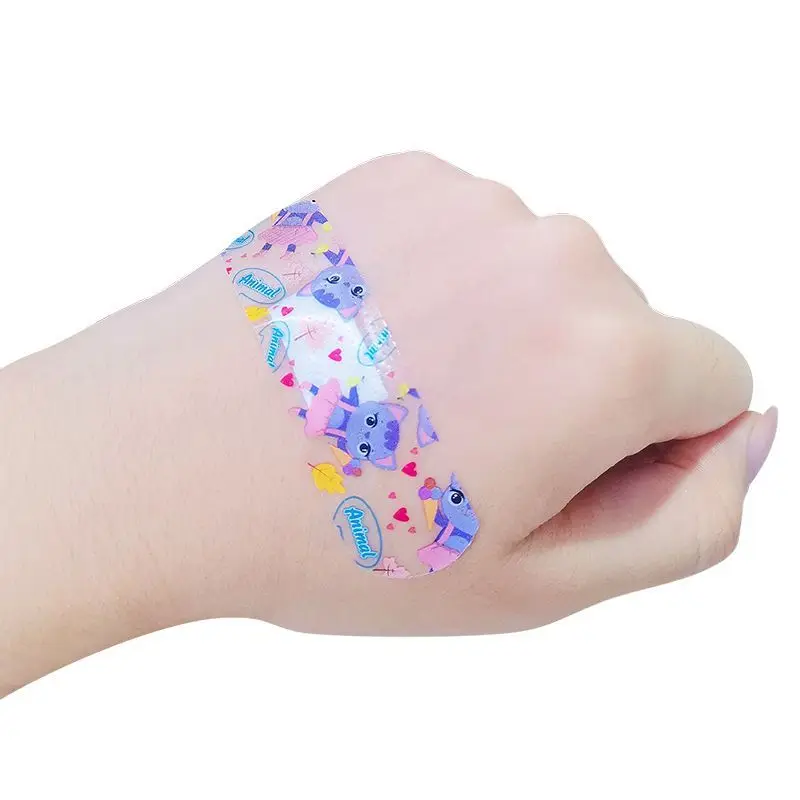 100 Uds. Tiras de tirita de animales de dibujos animados para niños parche de piel para adultos yesos para heridas botiquín de primeros auxilios Woundplast - imagen 4