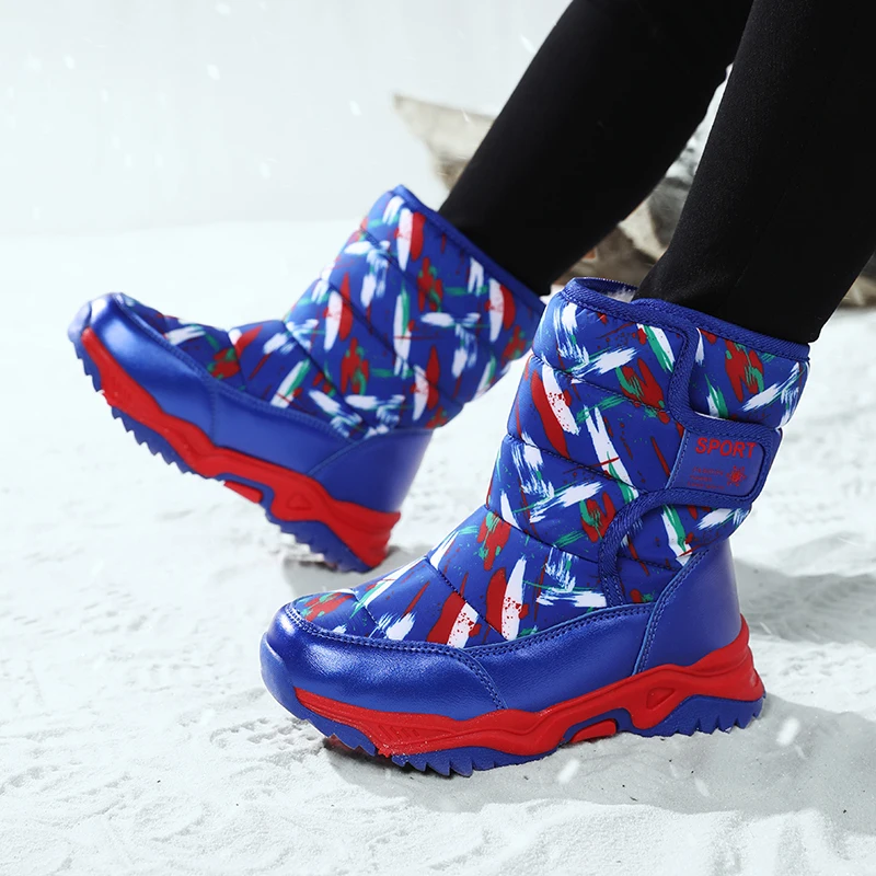 Botas de nieve para niña con forro polar y suela antideslizante - imagen 3