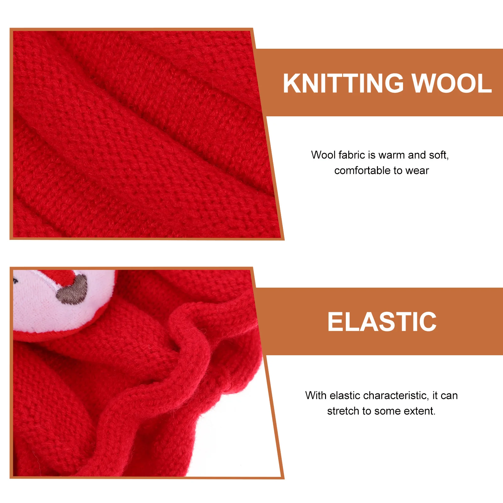 Gorro de Navidad para bebé, gorro de invierno para bebé, gorros cálidos y cómodos, accesorios para el cabello rojos - imagen 4