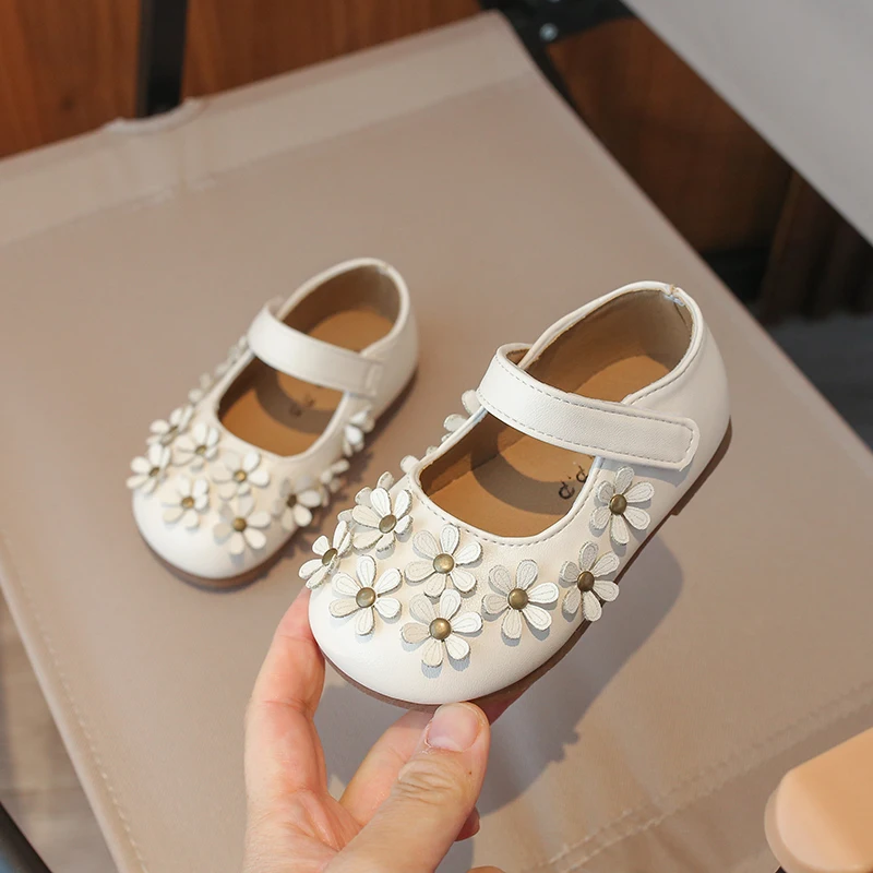 Zapatos de cuero para niña princesas – Suela flexible antideslizante - imagen 3