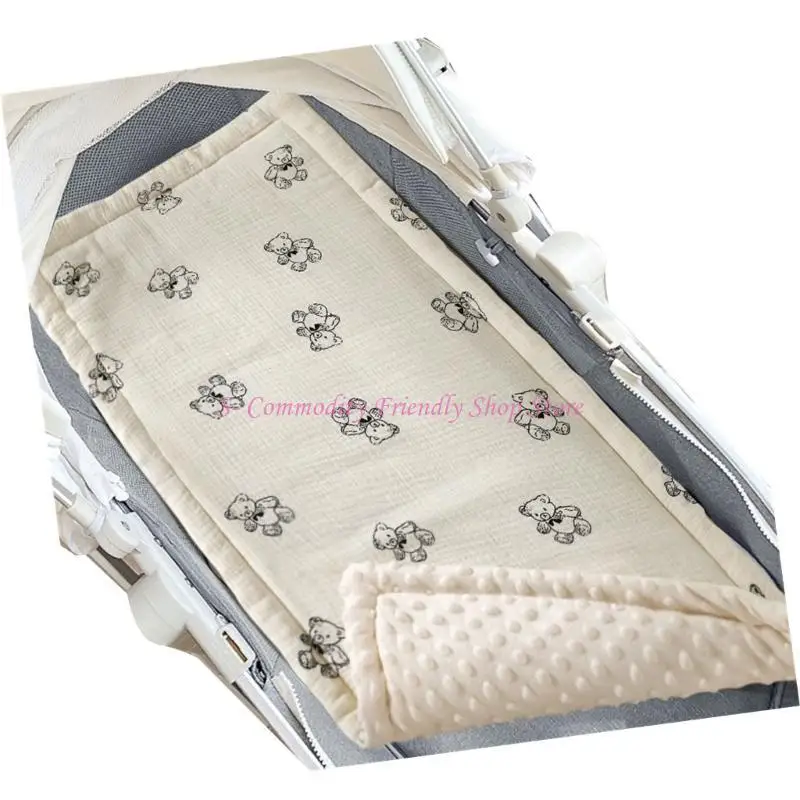 Colchón para cochecitos bebé 85AE con cojín estampado, cojín para asientos bebé, forro para asientos, cochecito para niños - imagen 4