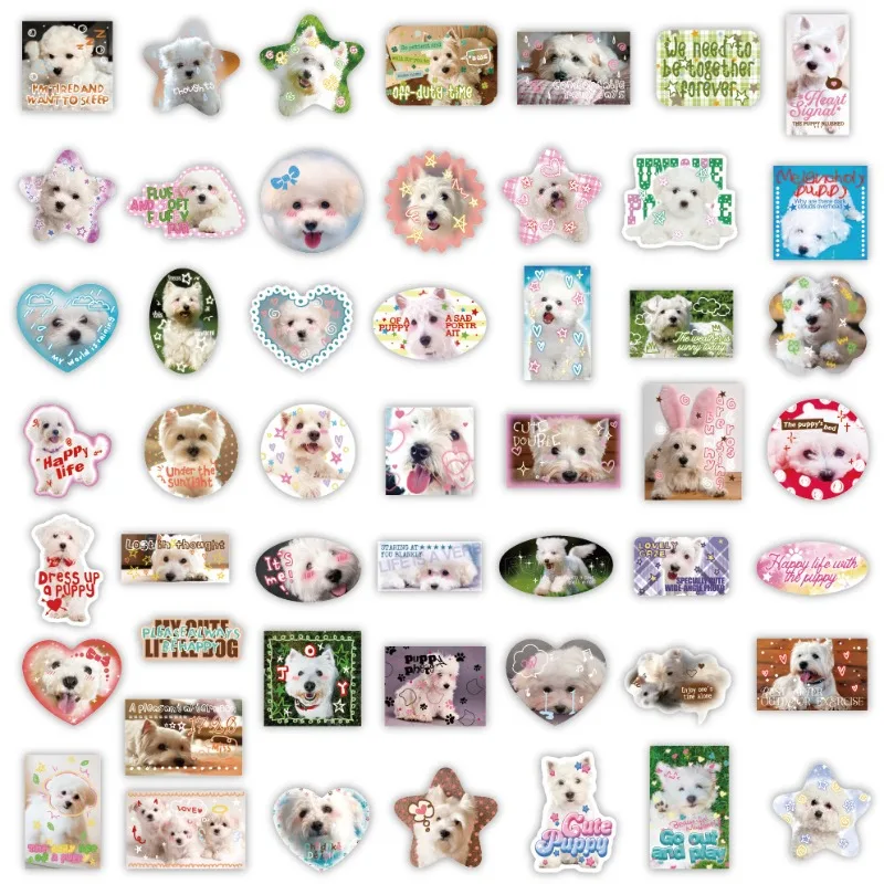 Pegatinas de cachorros kawaii para scrapbooking y decoración infantil