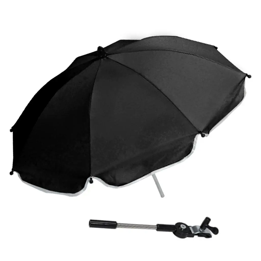 Baby Stroller Pram Pushchair Windproof Rain Protector Umbrella Canopy Parasol