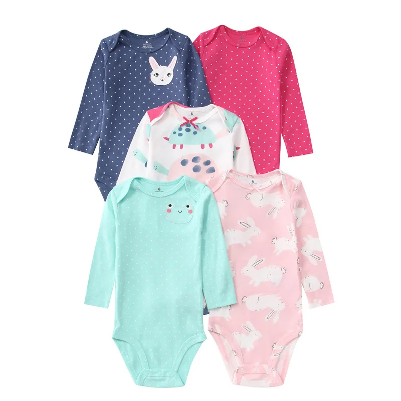 100% de algodón suave y transpirable para bebé, monos de manga larga para recién nacidos, peleles para niños y niñas, ropa para bebé, regalos para Baby Shower - imagen 4