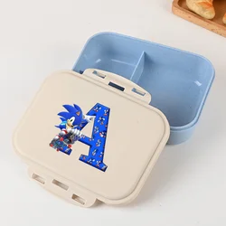 Fiambrera Sonics azul para niños – Aislante portátil con letras
