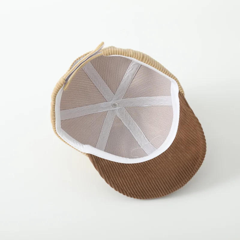 Gorra de pana para niños con lengua pato y oso bebé – Estilo snapback deportiva - imagen 5