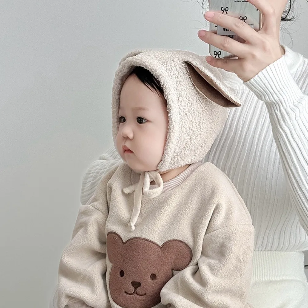 Nuevo lindo orejeras largas gorro a prueba de viento grueso cálido sombrero a prueba de frío Color sólido protección para los oídos sombrero de invierno - imagen 5