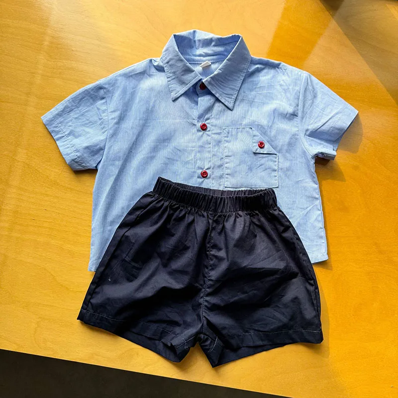 Conjunto verano niña encaje preppy camisa ligera y pantalón corto - imagen 3