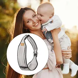Portabebés frontal gris transpirable – Soporte ergonómico ajustable