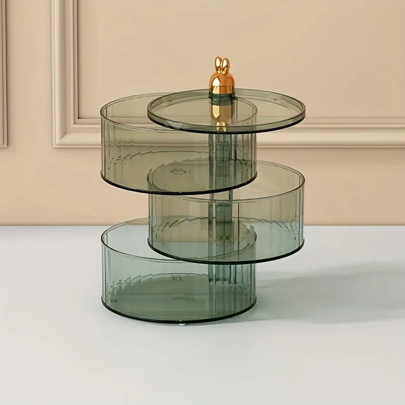 Caja de almacenamiento de alimentos transparente giratoria, caja sellada de alimentos con capacidad multicapa, dulces, azúcar, aperitivos, frutos secos, 1 ud. - imagen 2