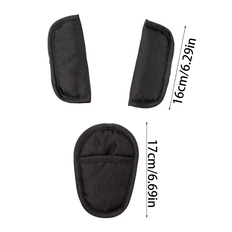 Funda Universal para cinturón de seguridad de coche, juego de almohadillas de hombro para cochecito de bebé - imagen 4